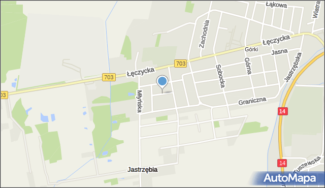 Łowicz, Paderewskiego Ignacego Jana, mapa Łowicza