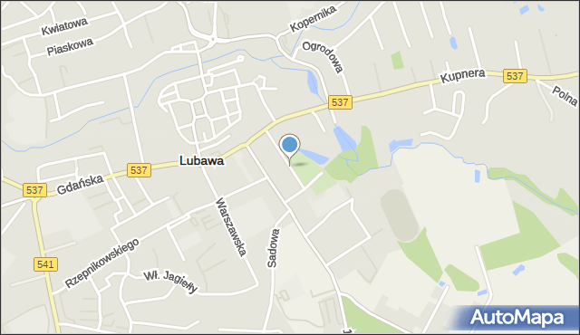 Lubawa, Pawia, mapa Lubawa