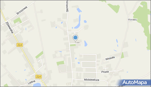 Lubichowo, Parkowa, mapa Lubichowo