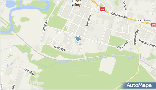 Lubicz Górny, Paderewskiego Ignacego Jana, mapa Lubicz Górny