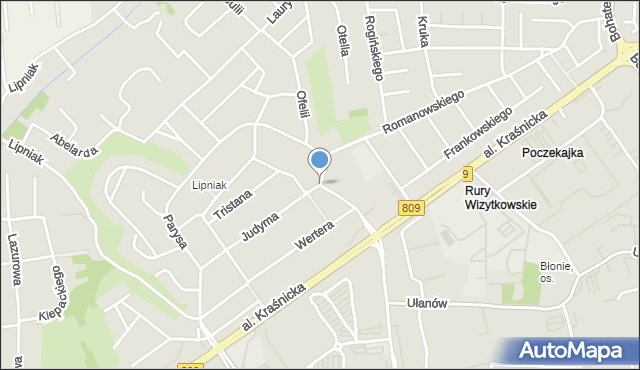 Lublin, Parysa, mapa Lublina