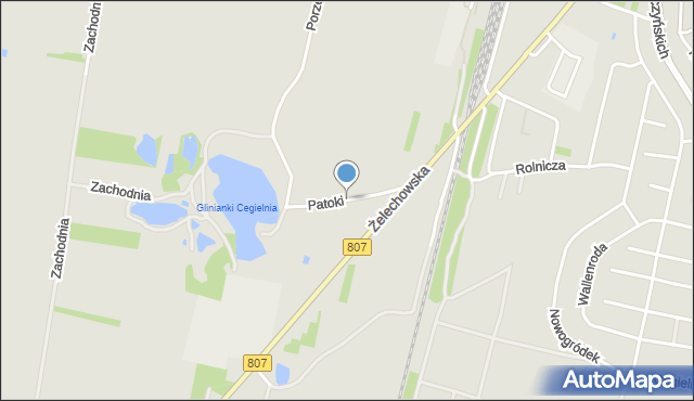 Łuków, Patoki, mapa Łuków