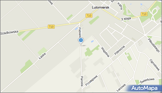 Lutomiersk, Pabianicka, mapa Lutomiersk