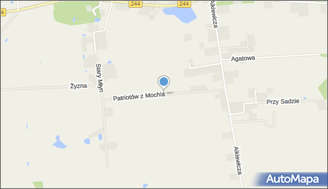 Mochle, Patriotów z Mochla, mapa Mochle