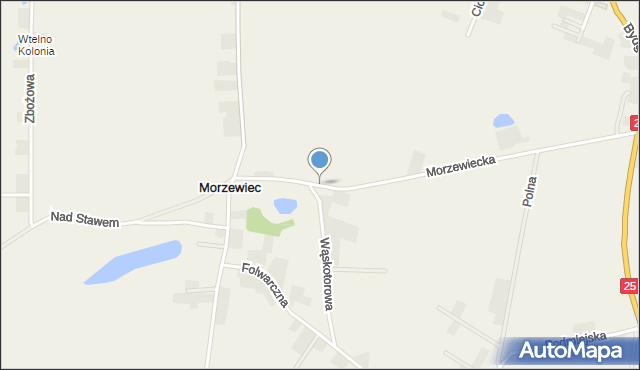 Morzewiec, Parkowa, mapa Morzewiec