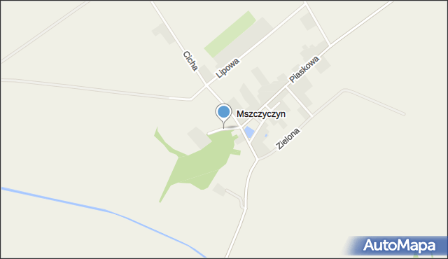 Mszczyczyn, Parkowa, mapa Mszczyczyn