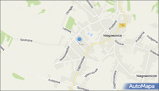 Niegowonice, Partyzantów, mapa Niegowonice