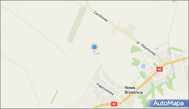 Nowa Brzeźnica, Pajęczańska, mapa Nowa Brzeźnica