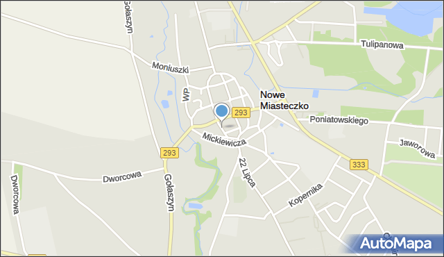 Nowe Miasteczko, Paderewskiego Ignacego Jana, mapa Nowe Miasteczko