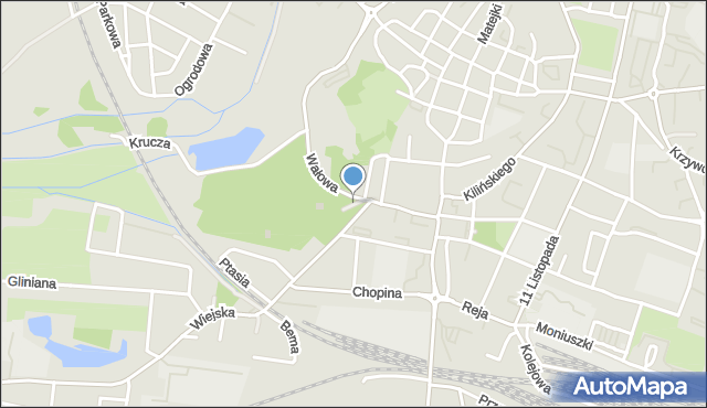 Oleśnica, Park Książąt Oleśnickich, mapa Oleśnica