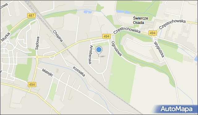 Olesno, Paderewskiego Ignacego Jana, mapa Olesno