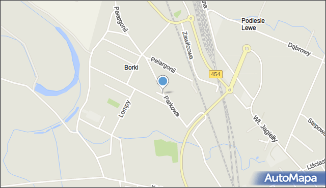 Opole, Parkowa, mapa Opola