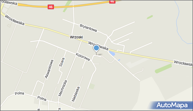Opole, Pastelowa, mapa Opola