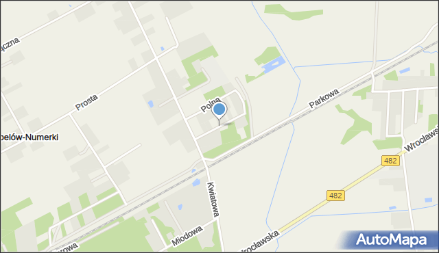 Orpelów, Parkowa, mapa Orpelów