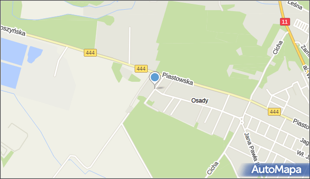 Ostrzeszów, Paderewskiego Ignacego Jana, mapa Ostrzeszów