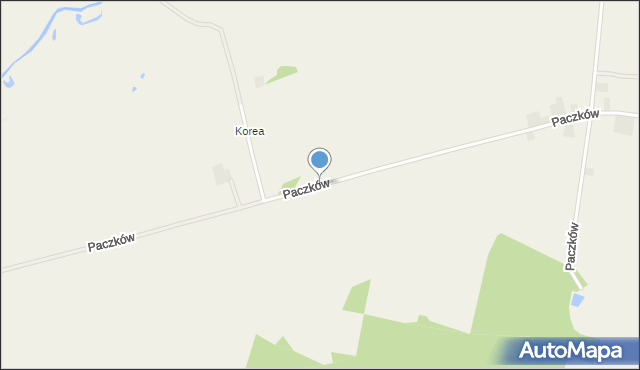 Paczków gmina Bierutów, Paczków, mapa Paczków gmina Bierutów