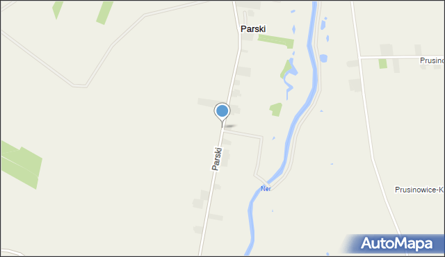 Parski gmina Świnice Warckie, Parski, mapa Parski gmina Świnice Warckie