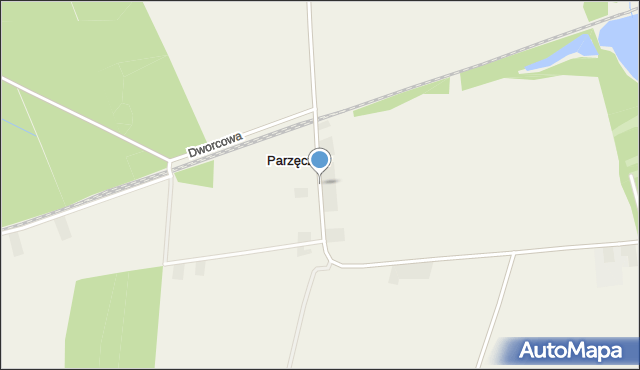 Parzęczew gmina Jaraczewo, Parzęczew, mapa Parzęczew gmina Jaraczewo