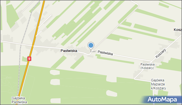 Pastwiska gmina Iłża, Pastwiska, mapa Pastwiska gmina Iłża