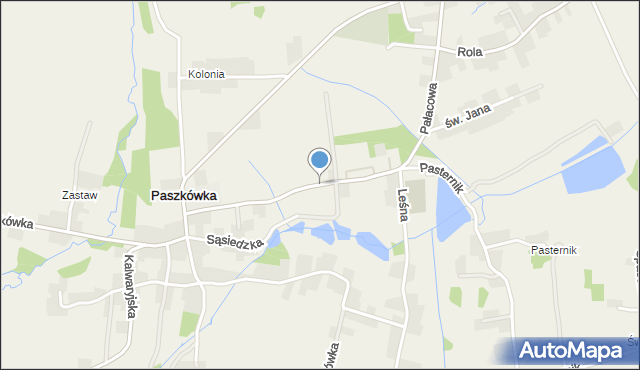 Paszkówka gmina Brzeźnica, Pałacowa, mapa Paszkówka gmina Brzeźnica