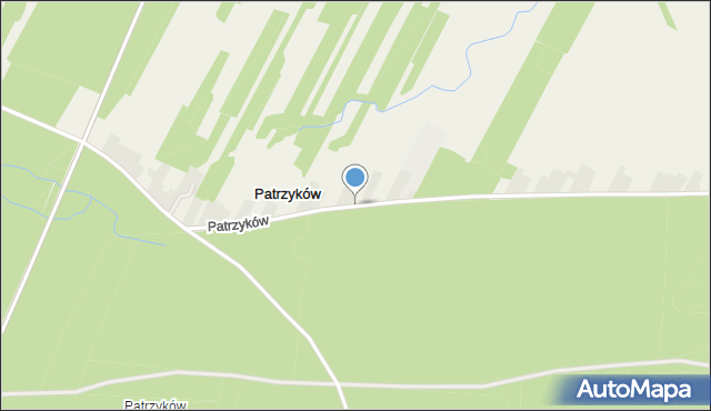 Patrzyków gmina Pajęczno, Patrzyków, mapa Patrzyków gmina Pajęczno