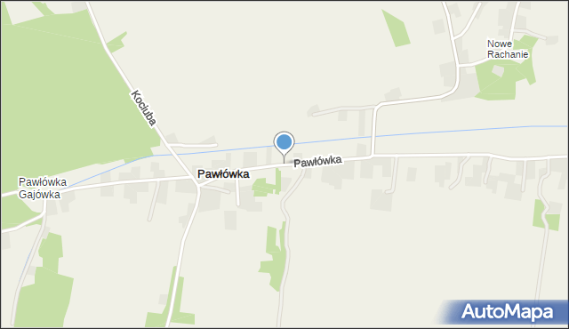 Pawłówka gmina Rachanie, Pawłówka, mapa Pawłówka gmina Rachanie