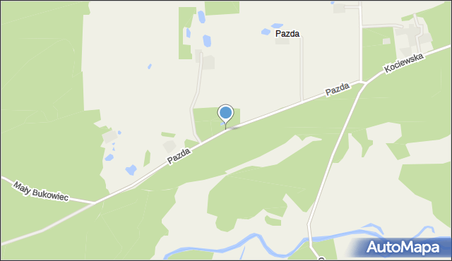 Pazda, Pazda, mapa Pazda