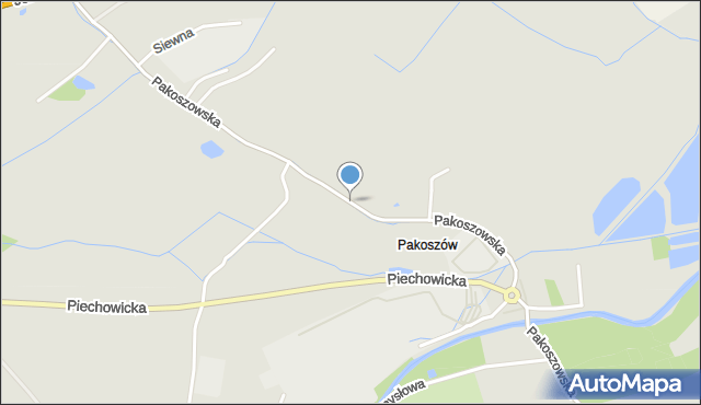 Piechowice powiat karkonoski, Pakoszowska, mapa Piechowice powiat karkonoski