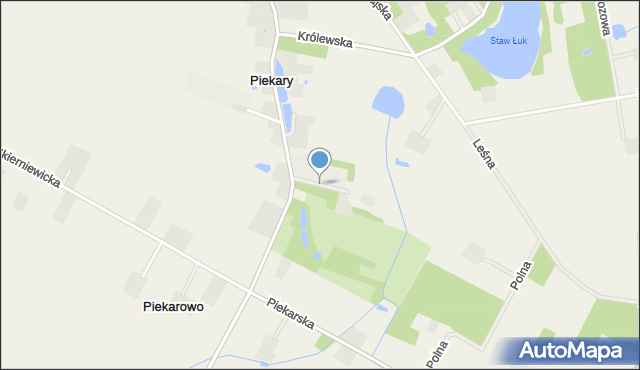 Piekary gmina Mszczonów, Parkowa, mapa Piekary gmina Mszczonów