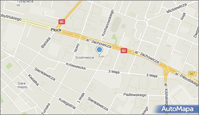 Płock, Pasaż, mapa Płock