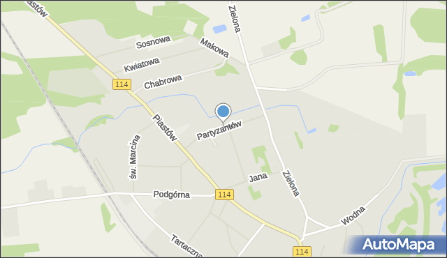 Police, Partyzantów, mapa Police