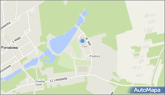 Poniatowa powiat opolski, Partyzantów, mapa Poniatowa powiat opolski