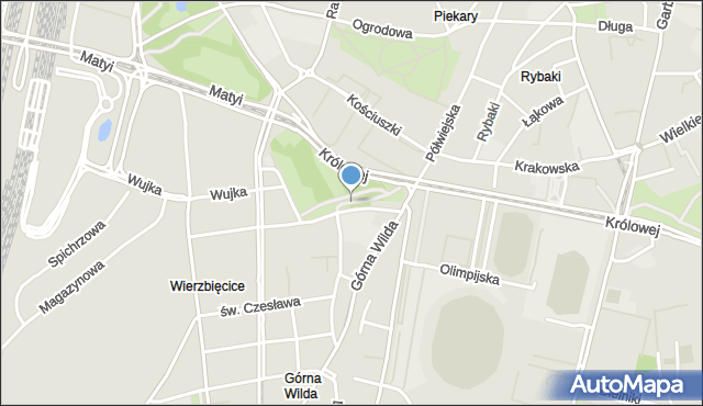 Poznań, Park Drwęskich Jarogniewa i Izabeli, mapa Poznania