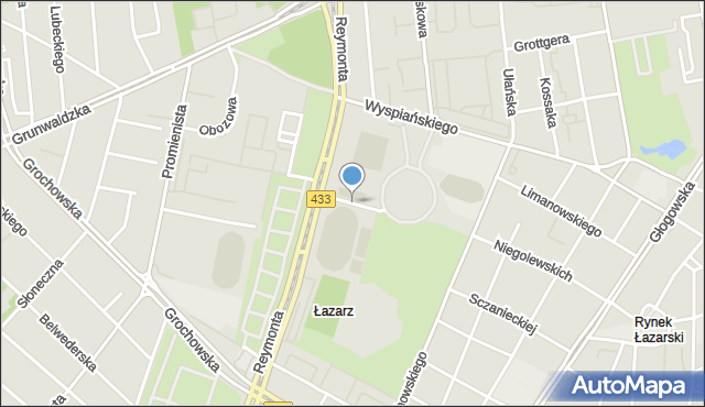 Poznań, Park Kasprowicza Jana, mapa Poznania