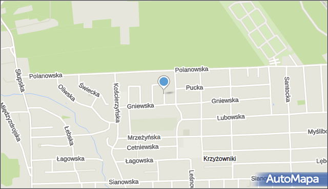 Poznań, Pasłęcka, mapa Poznania
