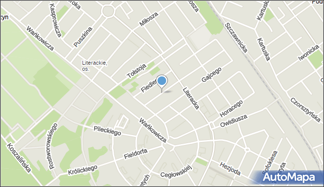 Poznań, Parandowskiego Jana, mapa Poznania