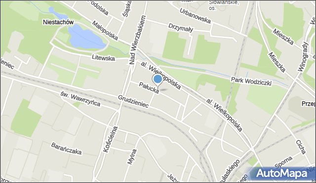 Poznań, Pałucka, mapa Poznania