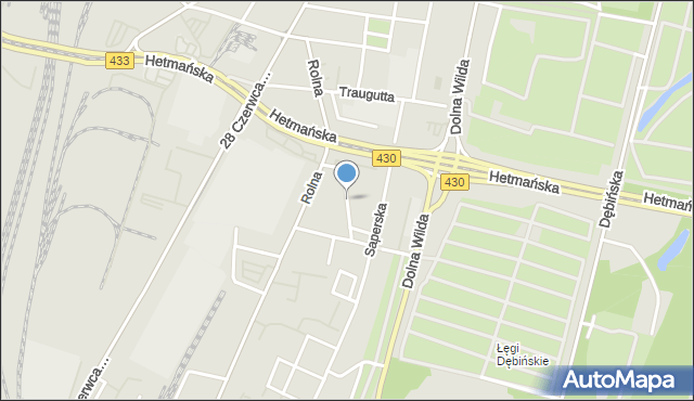 Poznań, Partyzancka, mapa Poznania