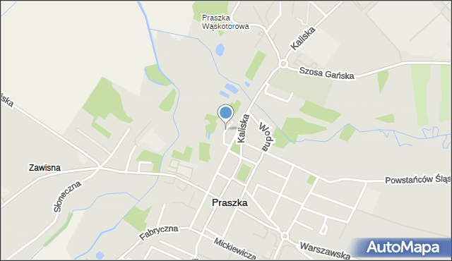 Praszka, Parafialna, mapa Praszka