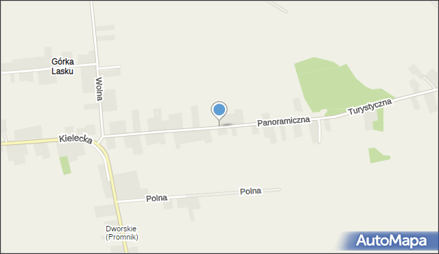 Promnik gmina Strawczyn, Panoramiczna, mapa Promnik gmina Strawczyn