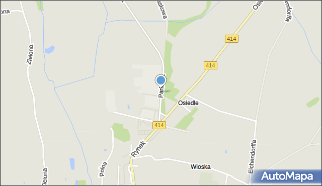 Prószków, Parkowa, mapa Prószków