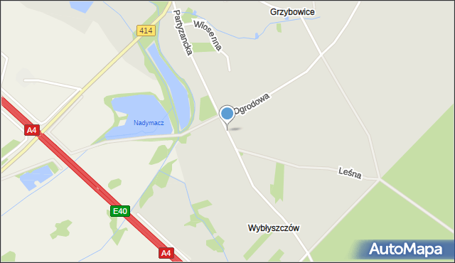 Prószków, Partyzancka, mapa Prószków