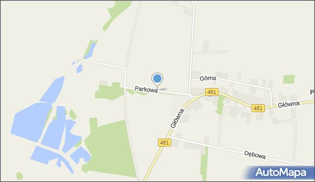 Pruszków gmina Sędziejowice, Parkowa, mapa Pruszków gmina Sędziejowice