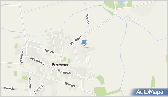 Przeworno, Parkowa, mapa Przeworno