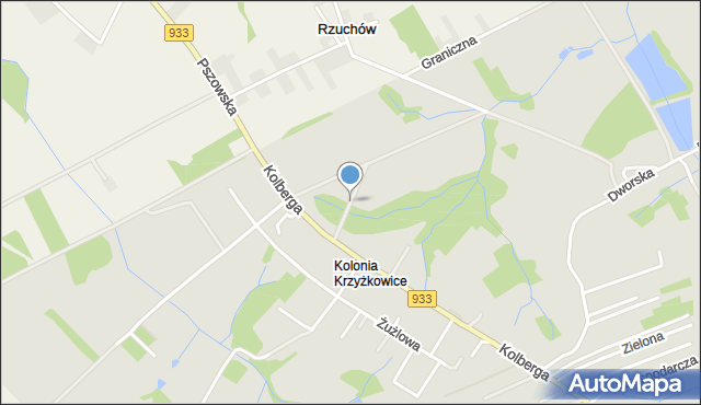 Pszów, Pasternaka Michała, mapa Pszów