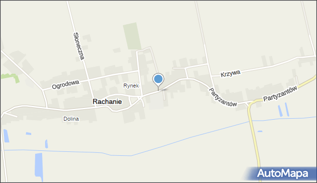 Rachanie, Partyzantów, mapa Rachanie