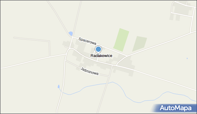 Radakowice, Pałacowa, mapa Radakowice