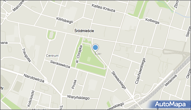 Radom, Park Kościuszki Tadeusza, gen., mapa Radomia