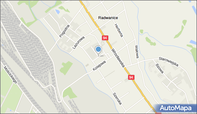 Radwanice gmina Siechnice, Parafialna, mapa Radwanice gmina Siechnice