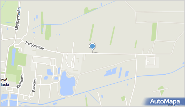 Radzyń Podlaski, Partyzantów, mapa Radzyń Podlaski